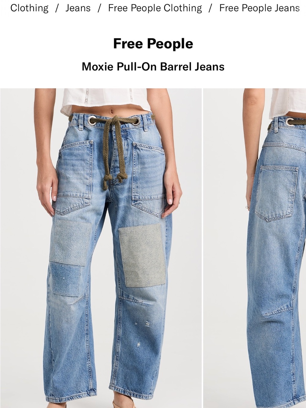 Free people Moxie Barrel jeans size 25